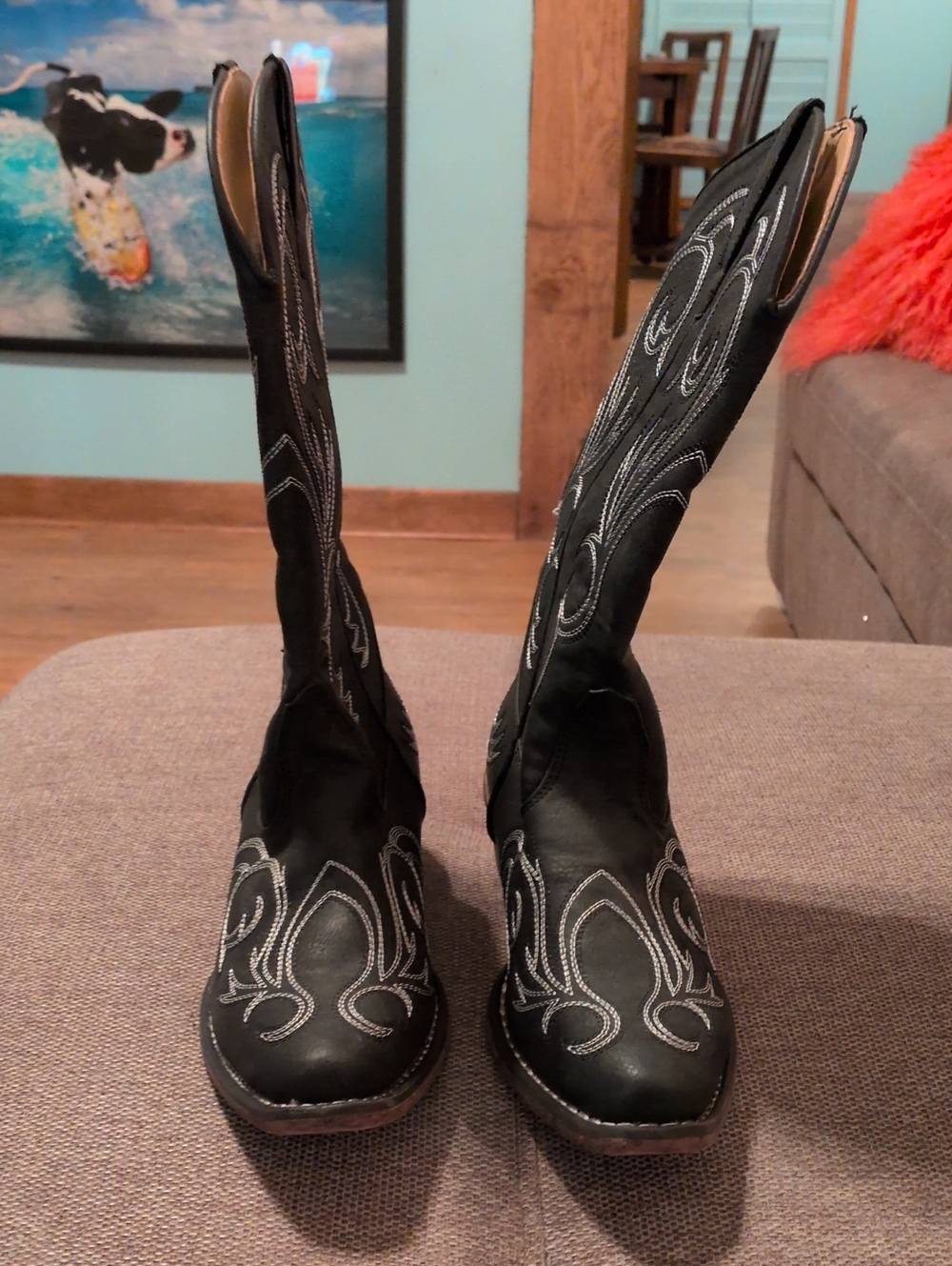 Roper Black Women’s Western Heeled Embroidered Boots
